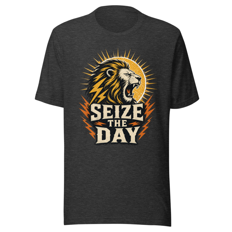 Seize The Day Lion Strength T-Shirt Artwork