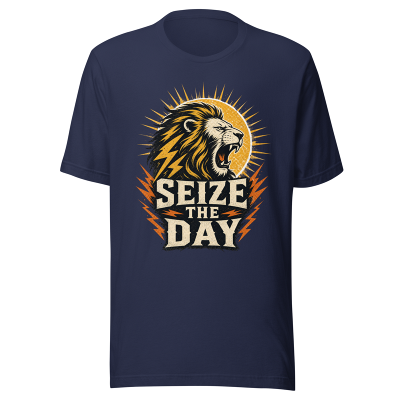 Seize The Day Lion Strength T-Shirt Artwork