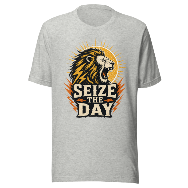 Seize The Day Lion Strength T-Shirt Artwork