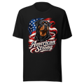 American Strong Rottweiler Flag Shirt - Black front mockup